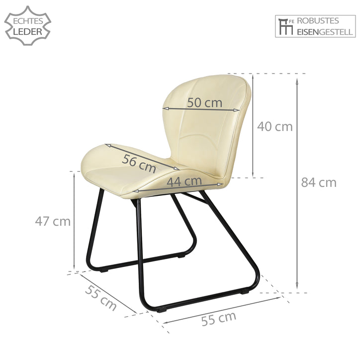 Beige leather chair