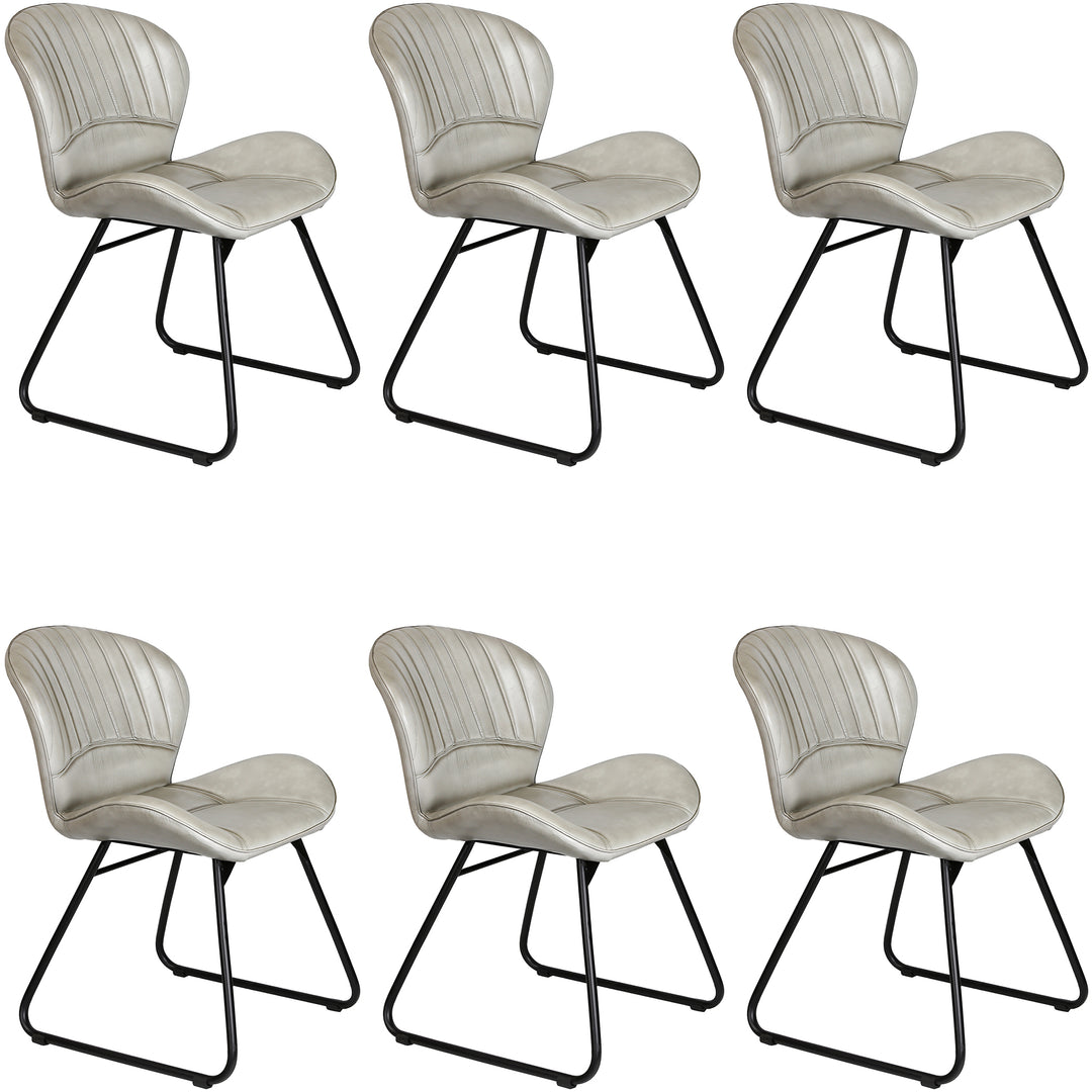 Leather chair light gray