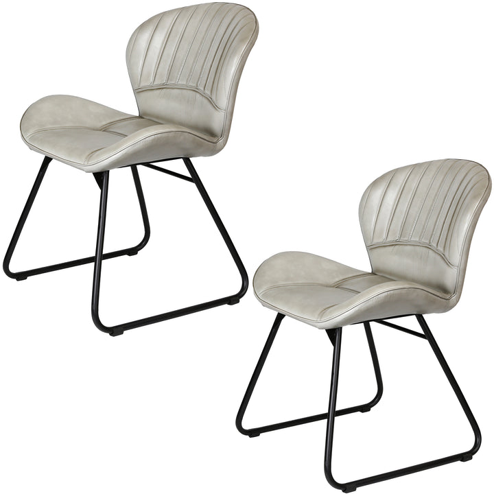 Leather chair light gray