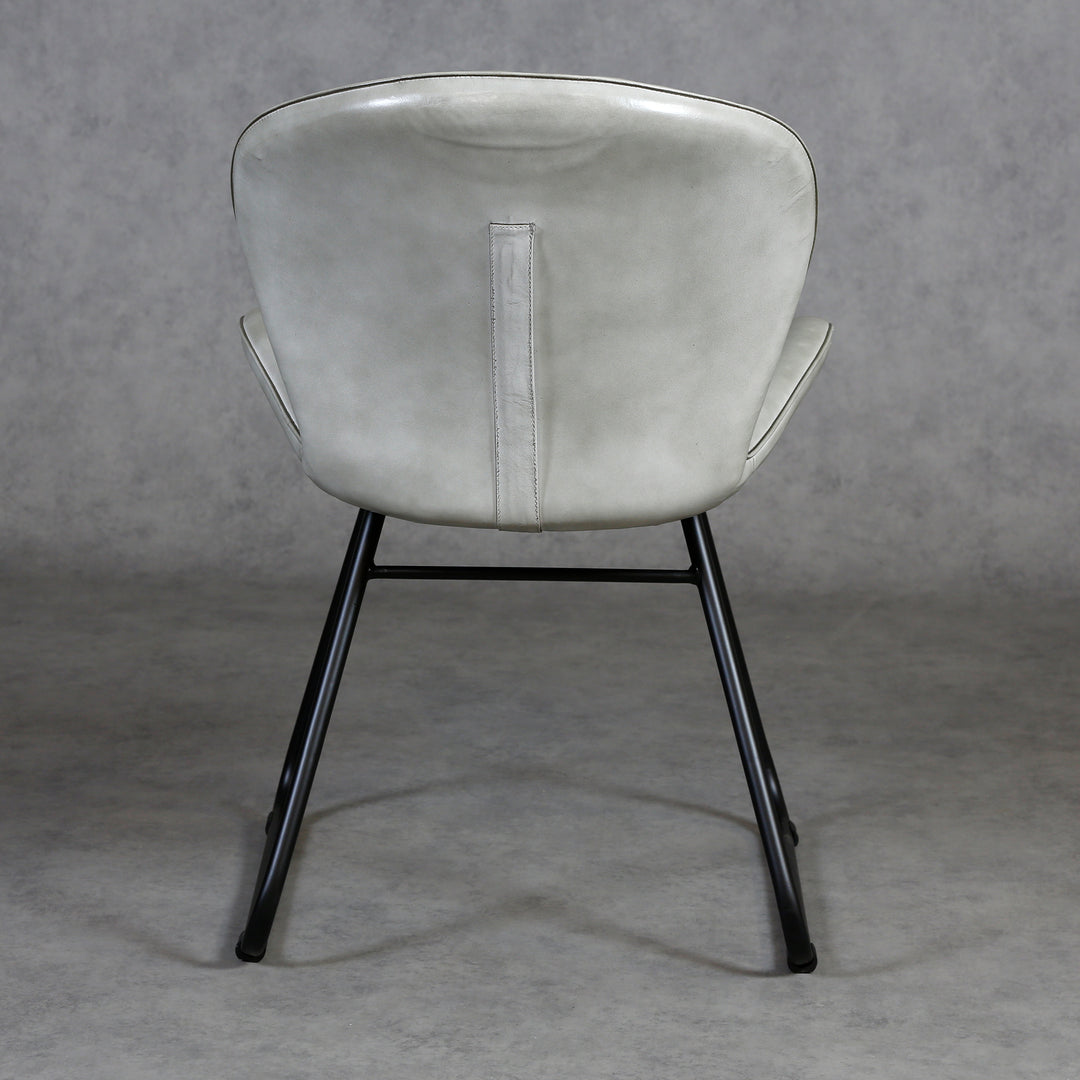 Leather chair light gray
