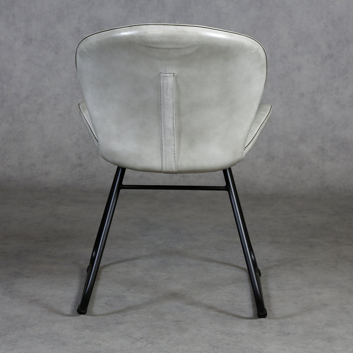 Leather chair light gray