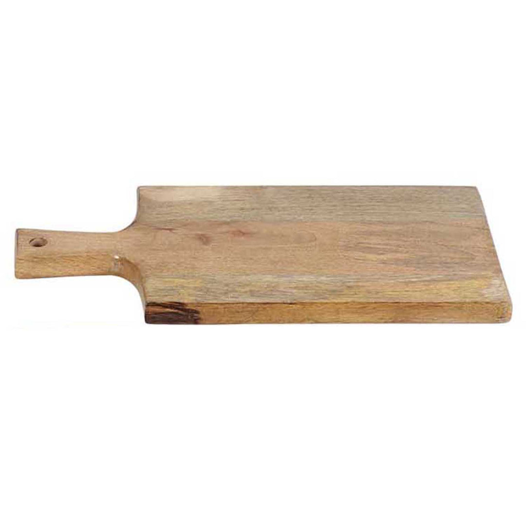 Wooden serving board 52cm long with handle