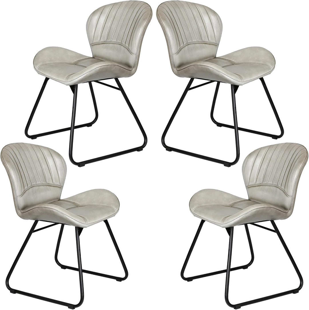 Leather chair light gray