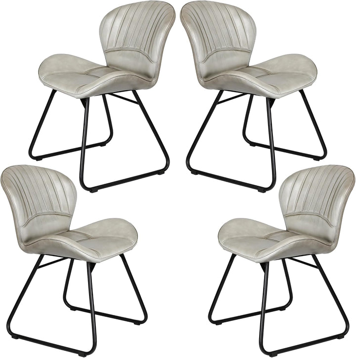 Leather chair light gray