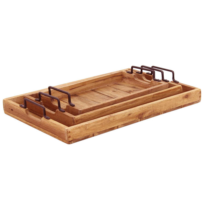 Gloria teak tray set of 3