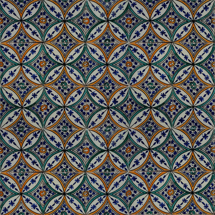 Hand painted tile - Mediterranean ceramic style
