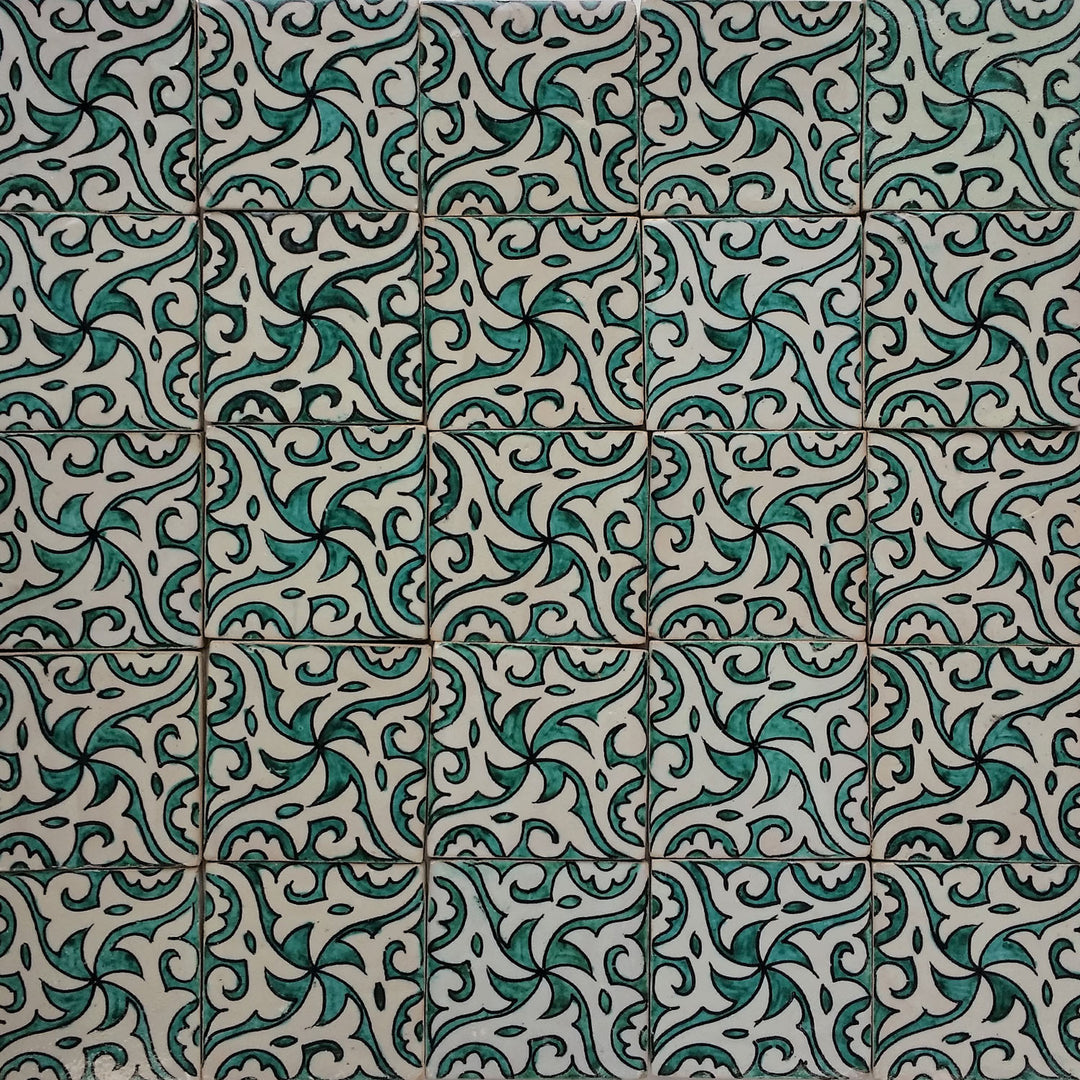 Hand painted tile - country house style