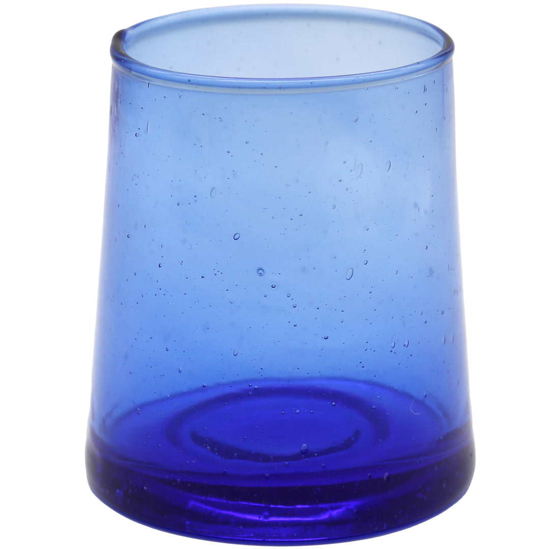Strong blue cocktail glasses - conically shaped, hand-blown and stable