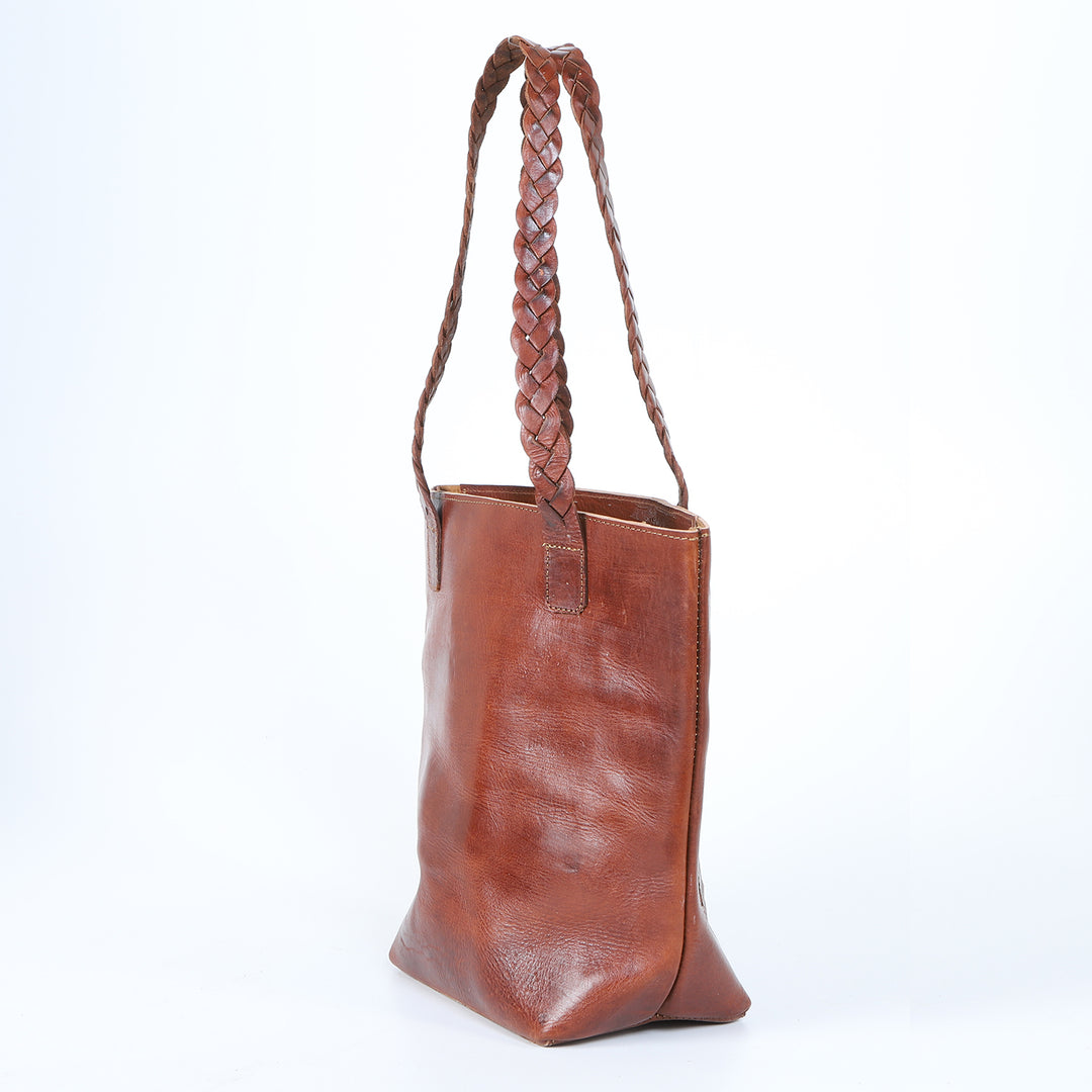 Women's leather bag Delia brown