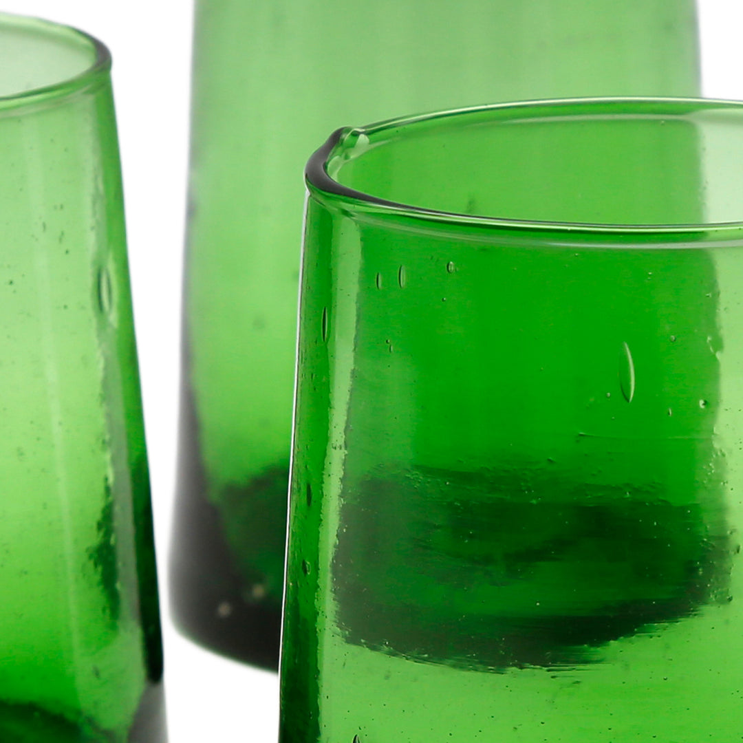 Dessert glasses in green – handmade & simple