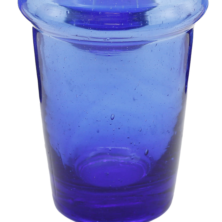Blue glass for dessert - glass structure with a unique feel and traditional design