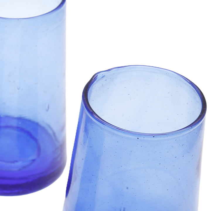 Glasses for iced coffee, mixed milk drinks and toppings