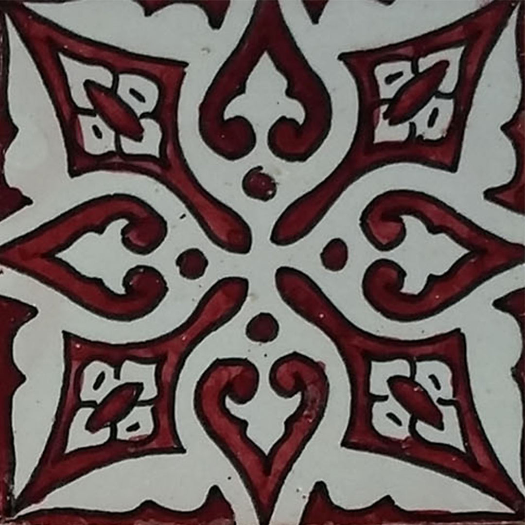 Hand painted tile – retro ceramic tile 10x10 cm