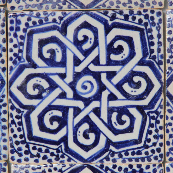 Hand painted tile 10x10 cm – blue white