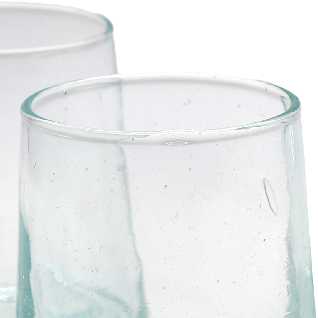Latte Macchiato glass – transparent, hand-blown unique piece made from old glass