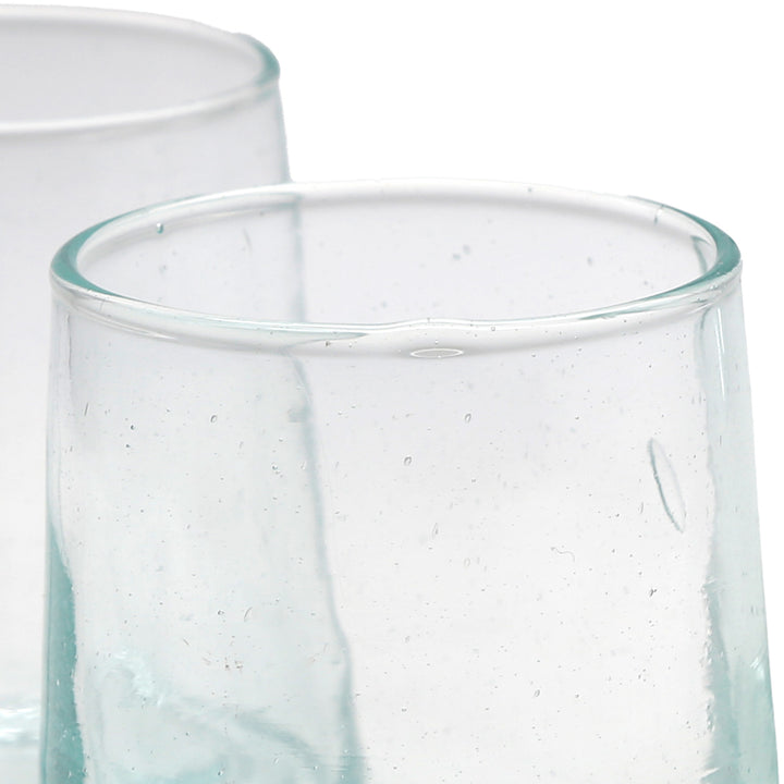 Latte Macchiato glass – transparent, hand-blown unique piece made from old glass