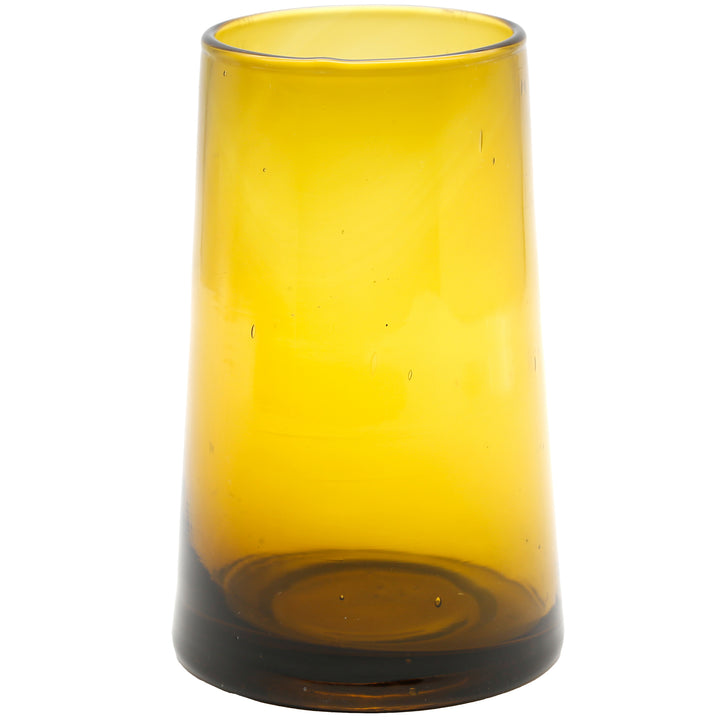 Long drink glasses made of recycled glass - for cocktails, iced tea or aperitifs in warm colors