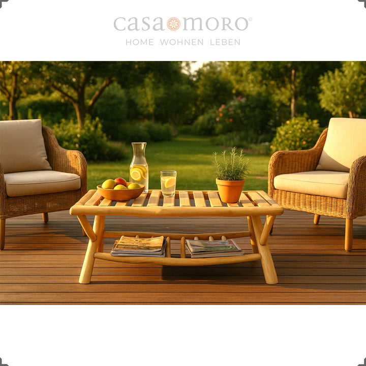 Solid wooden sofa table, stylish table for the living room