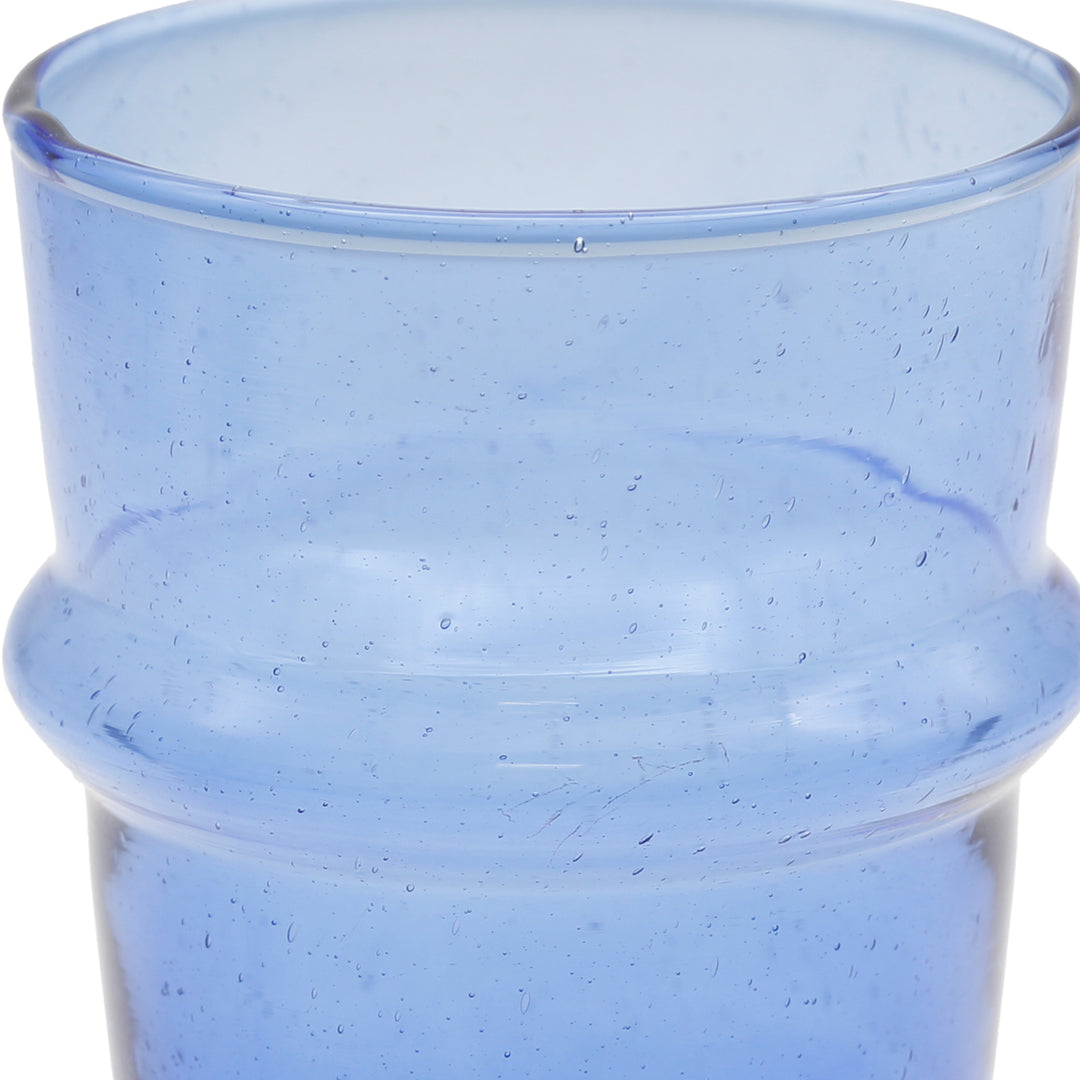Detailed shot of a latte macchiato glass - slightly irregular shape and inclusions