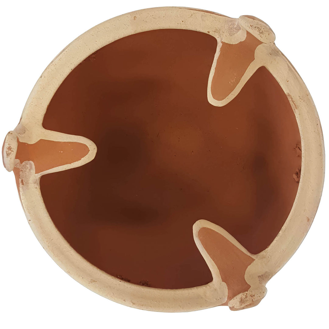 Top view Tajine Clay warmer, Moroccan mejmar for charcoal as a table grill for Tagine