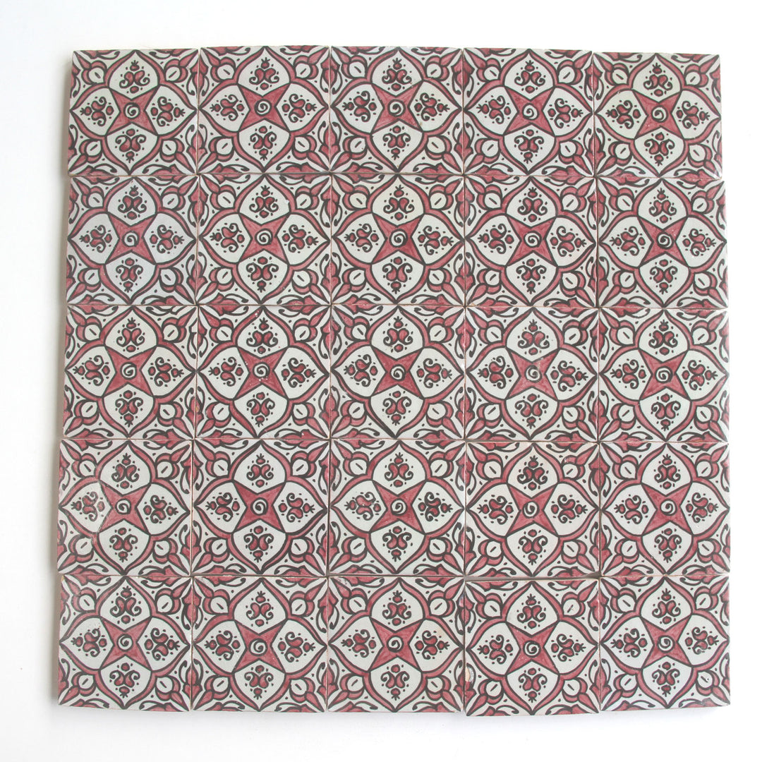 Hand painted tile – Andalusian star ornament