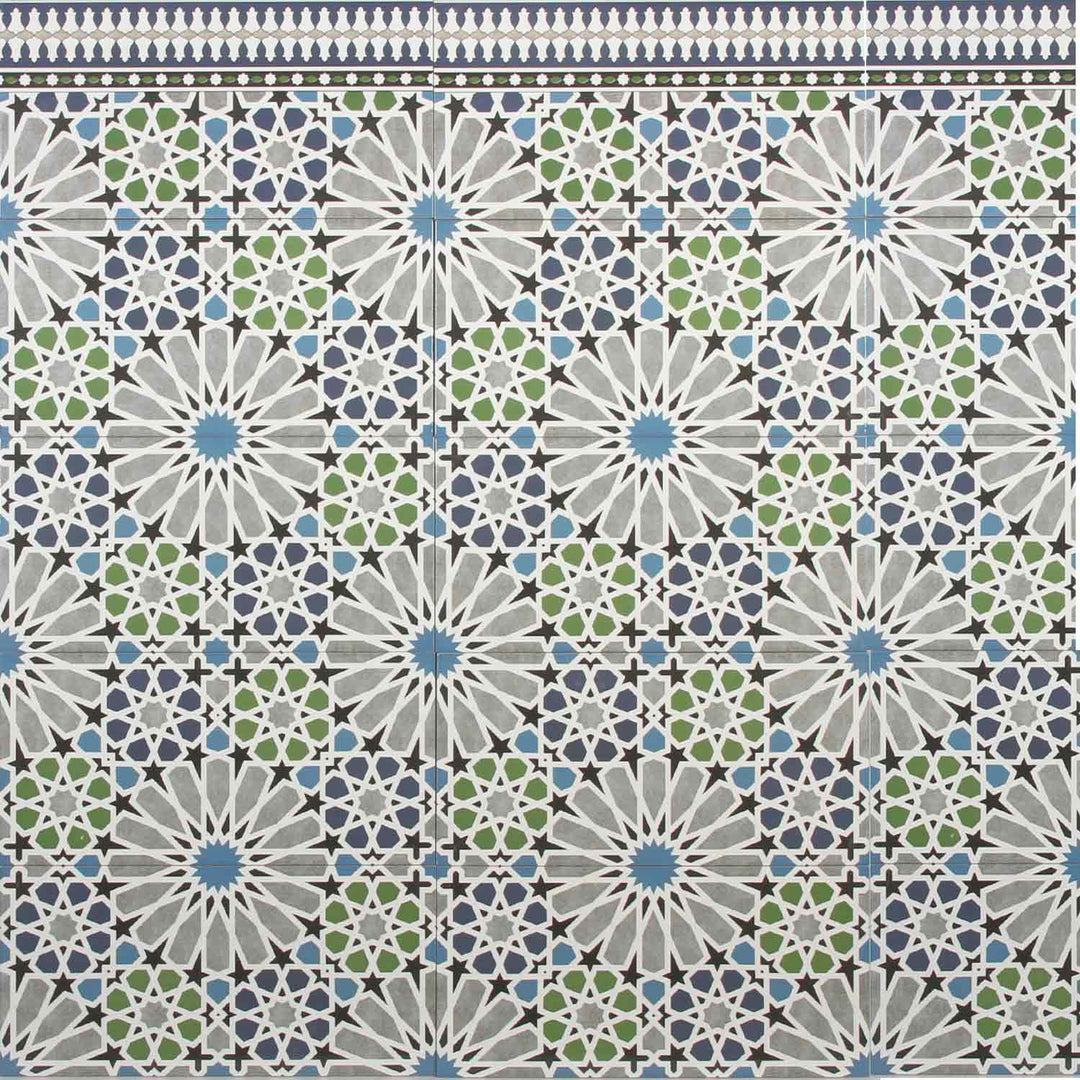 Moroccan wall tiles 50x25 cm – star mosaic