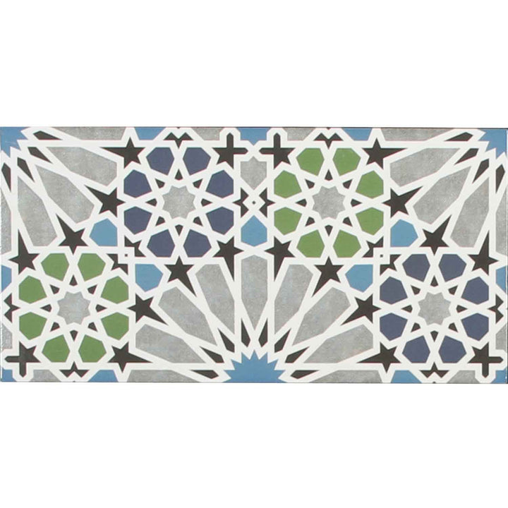 Moroccan wall tiles 50x25 cm – star mosaic