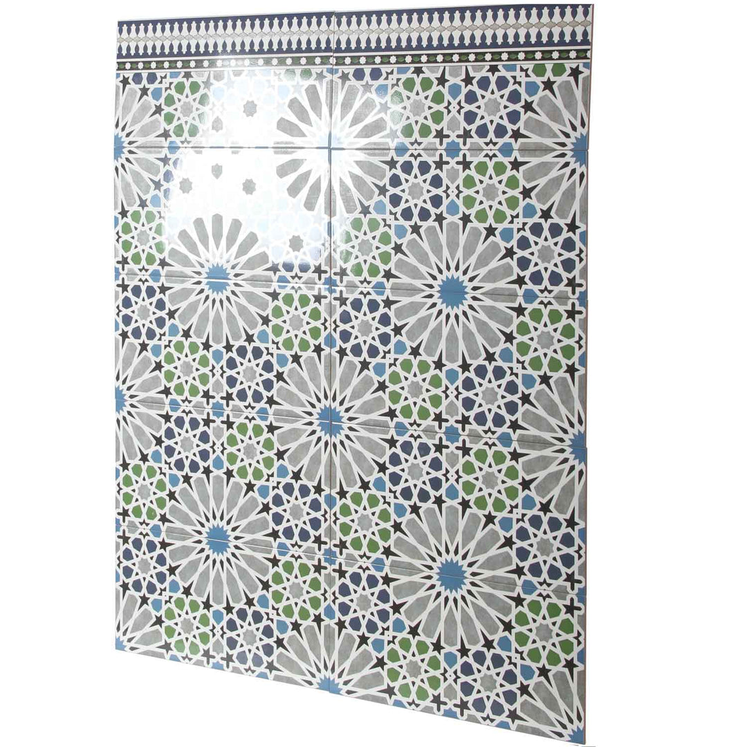 Moroccan wall tiles 50x25 cm – star mosaic