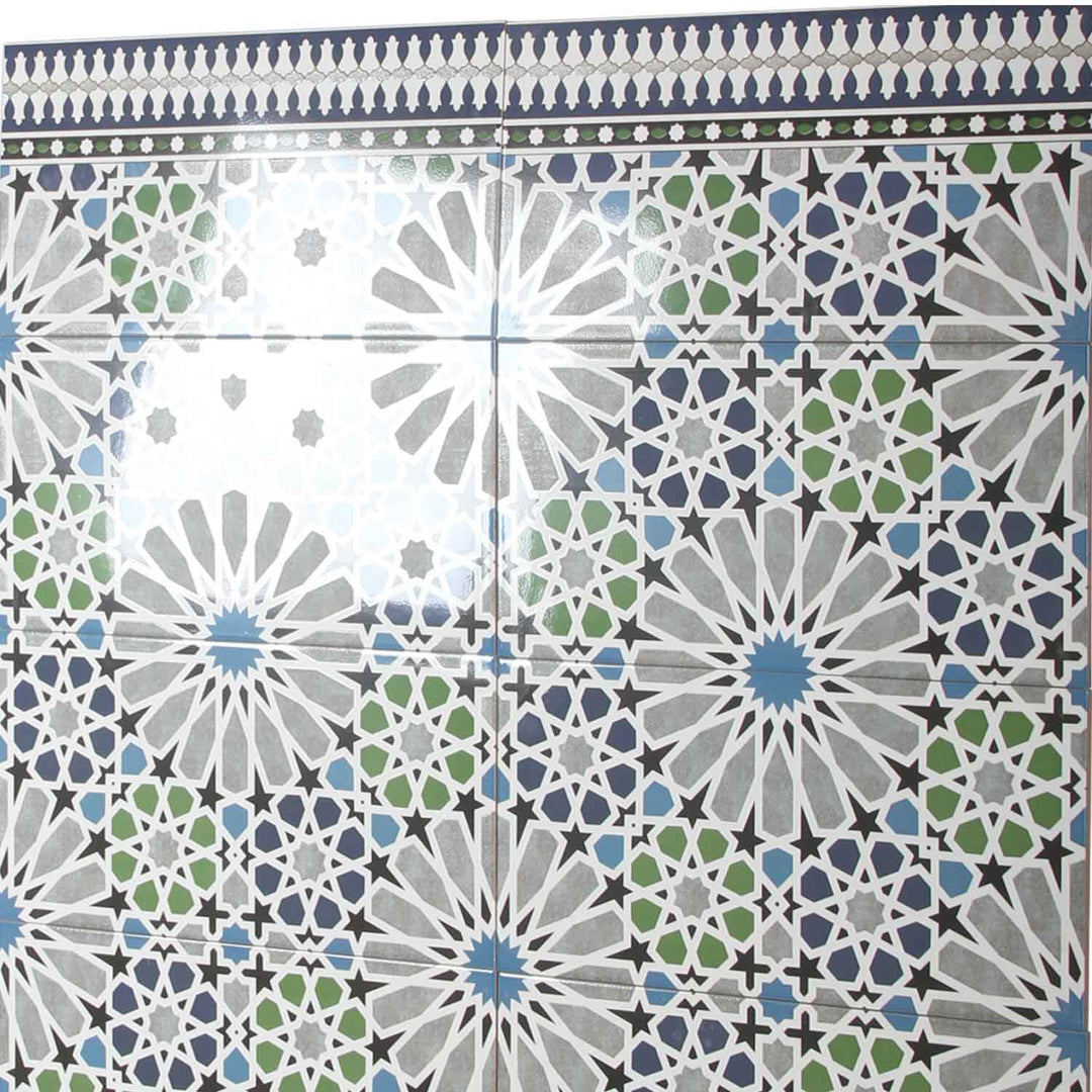 Moroccan wall tiles 50x25 cm – star mosaic