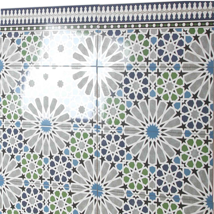 Moroccan wall tiles 50x25 cm – star mosaic
