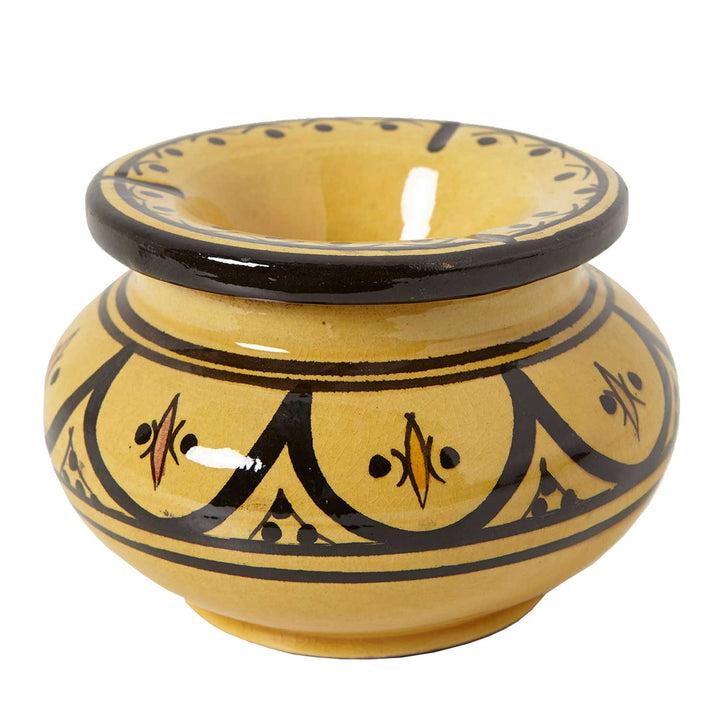 Ceramic ashtray yellow