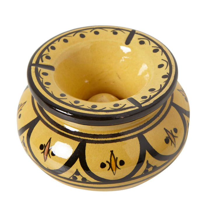 Ceramic ashtray yellow