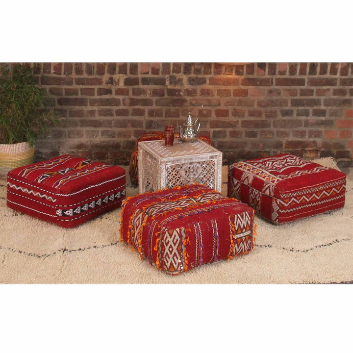 Moroccan seat cushion kilim
