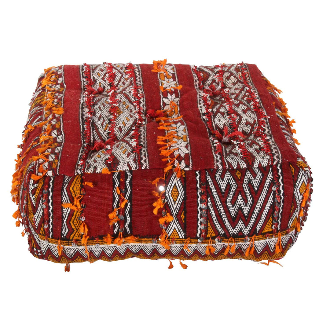 Moroccan seat cushion kilim