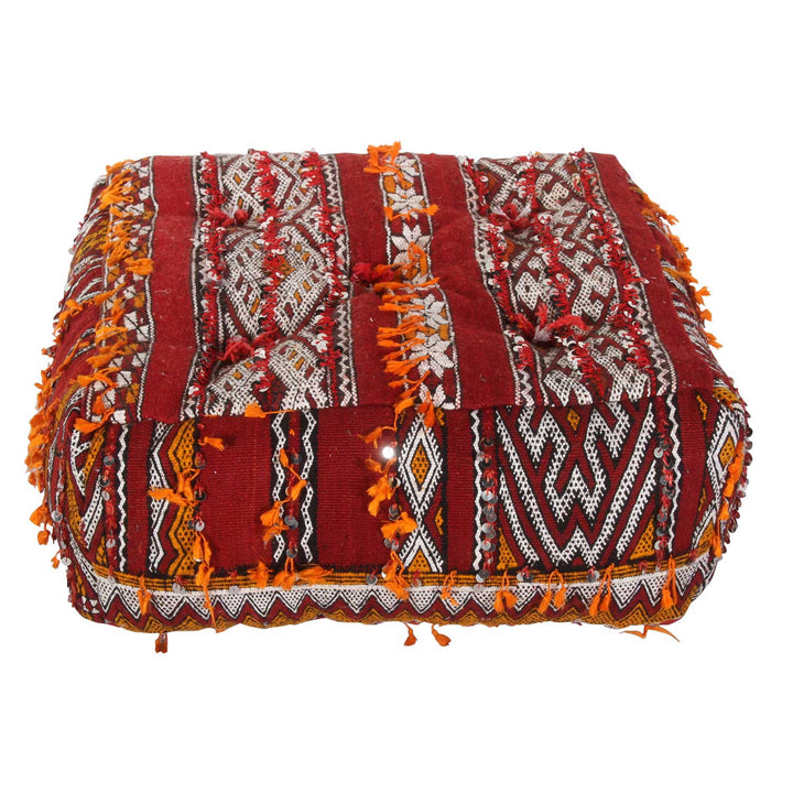 Moroccan seat cushion kilim