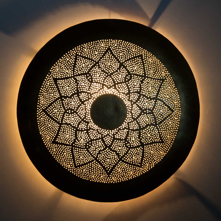 Aladdin brass wall lamp