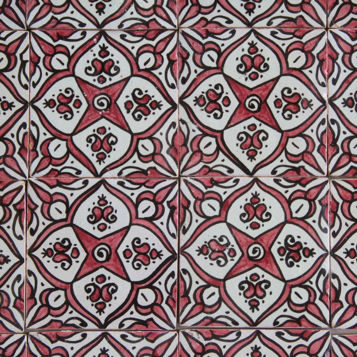 Hand painted tile – Andalusian star ornament