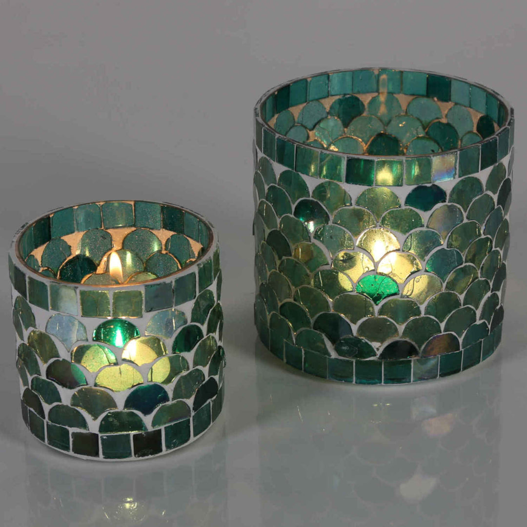 Oriental mosaic lantern Athens green