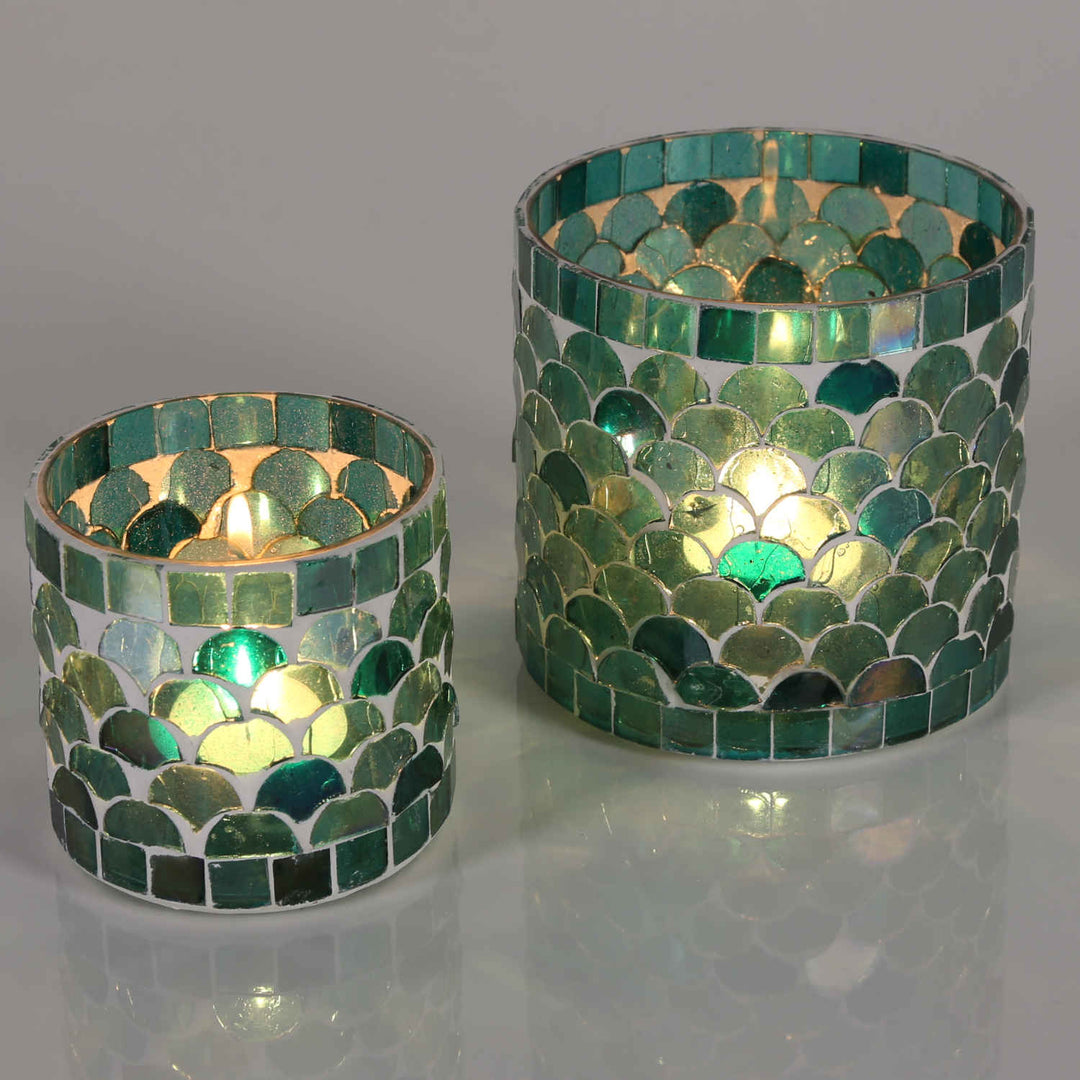 Oriental mosaic lantern Athens green