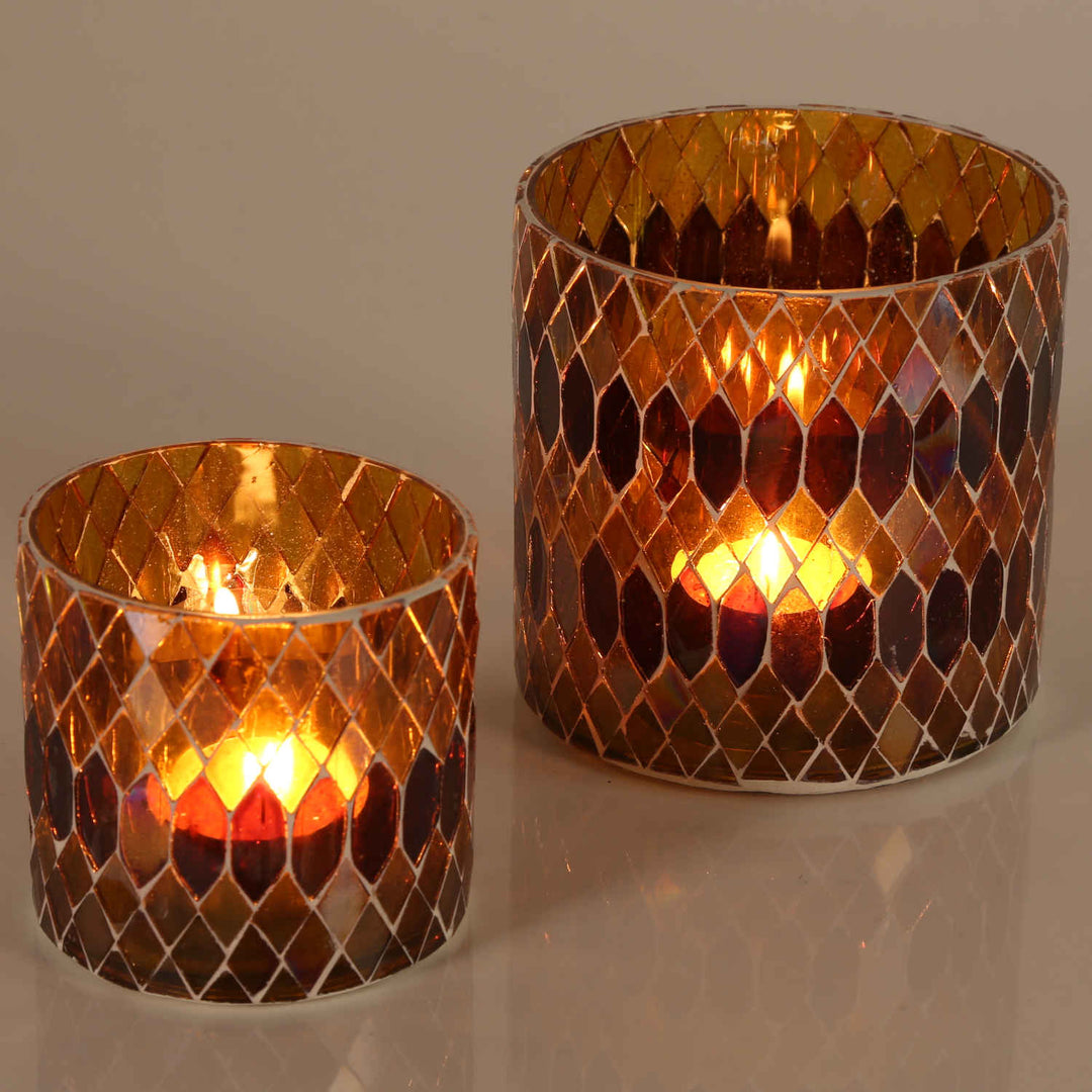 Moroccan mosaic lantern Rayan yellow