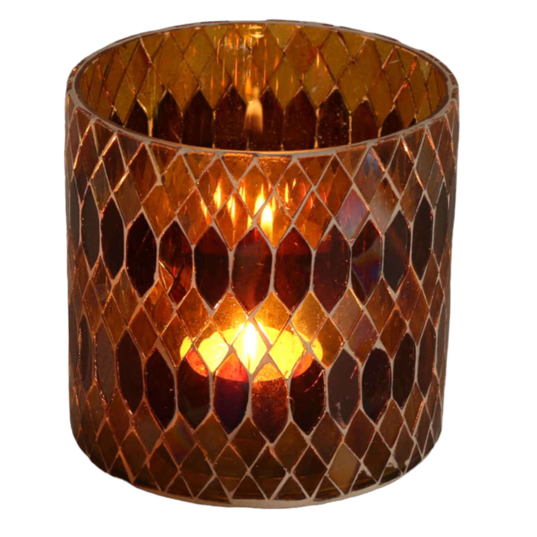 Moroccan mosaic lantern Rayan yellow