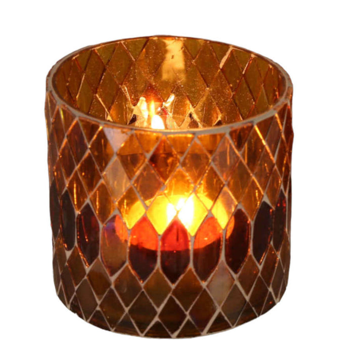 Moroccan mosaic lantern Rayan yellow