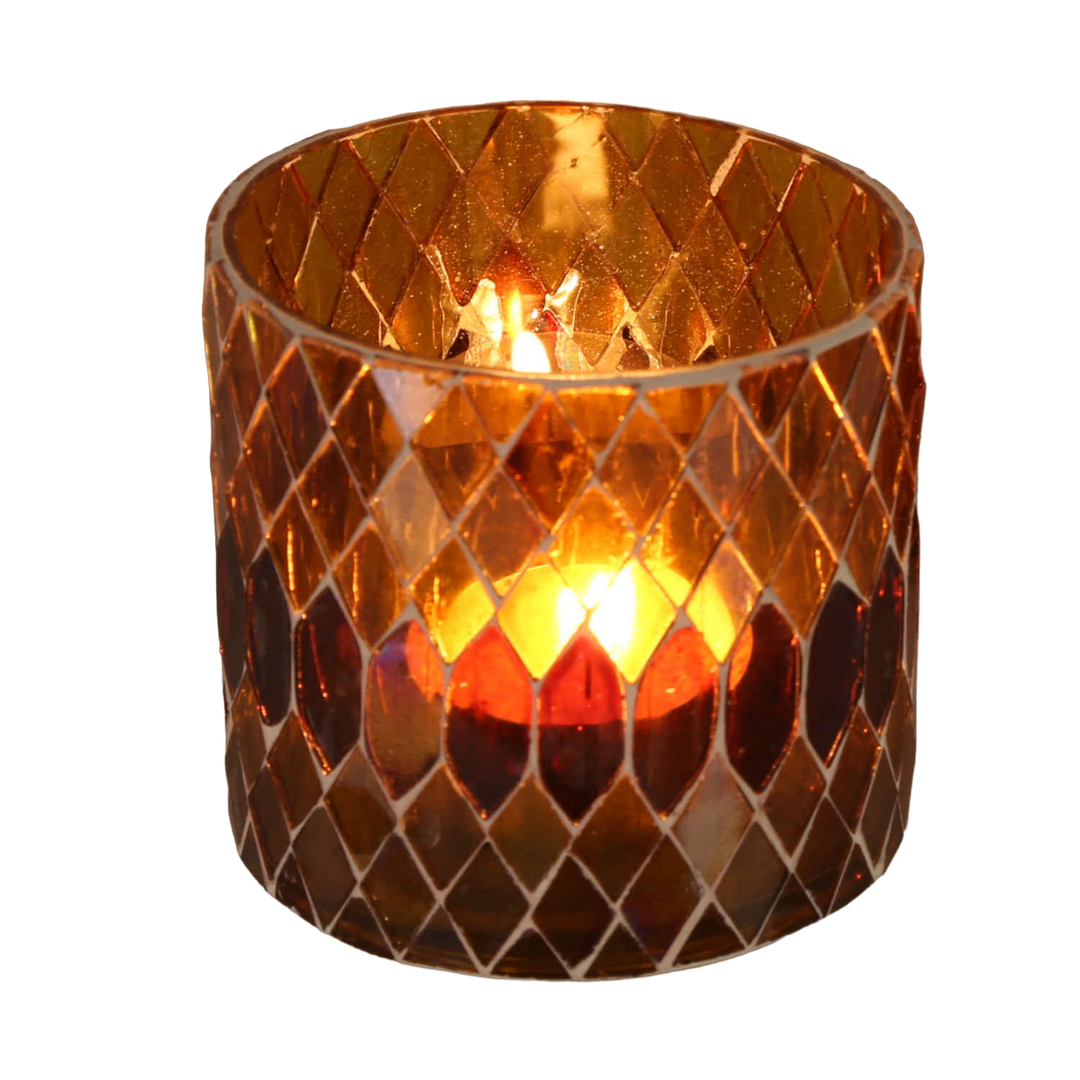 Moroccan mosaic lantern Rayan yellow