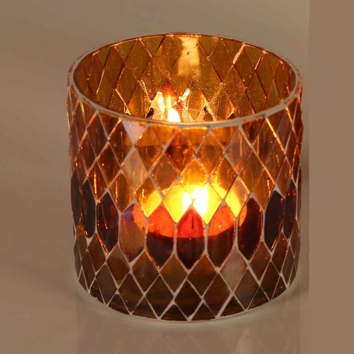 Moroccan mosaic lantern Rayan yellow
