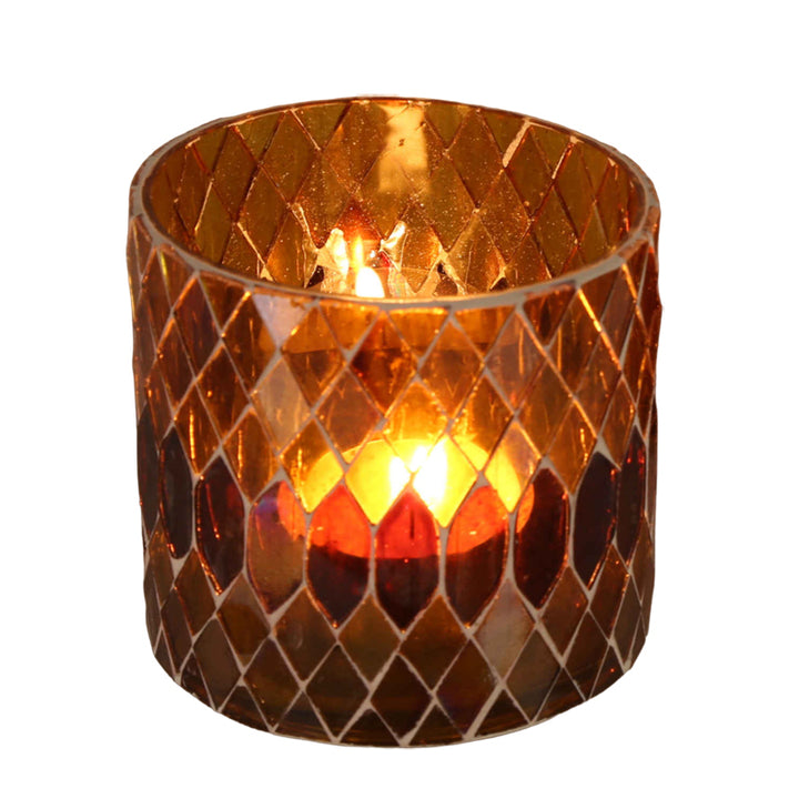 Moroccan mosaic lantern Rayan yellow