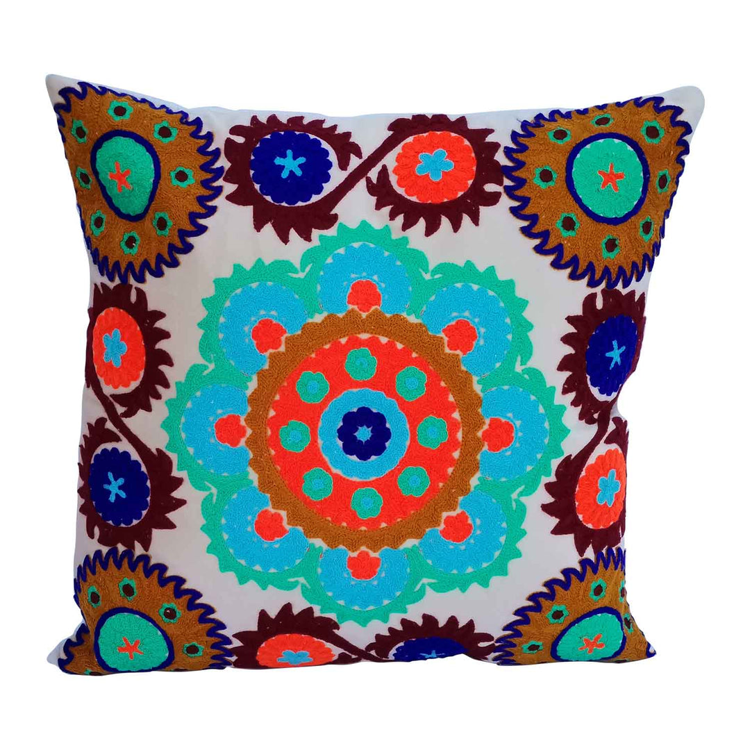 Mandala cushion anise