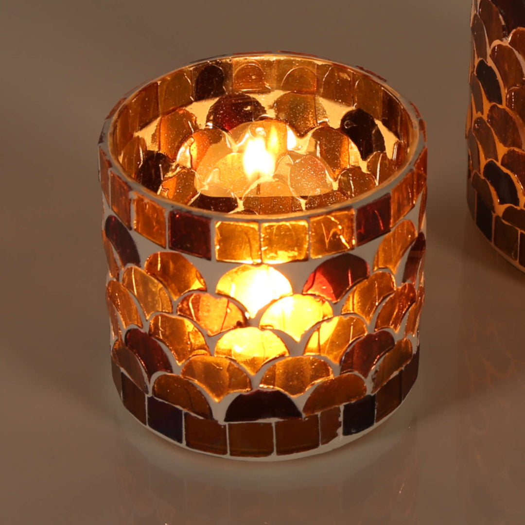 Oriental mosaic lantern Athens yellow