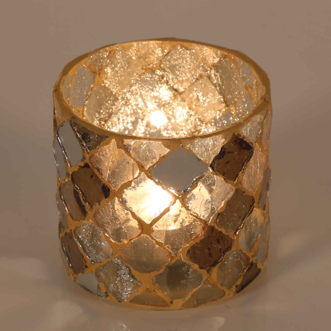 Oriental mosaic lantern Athens Gold