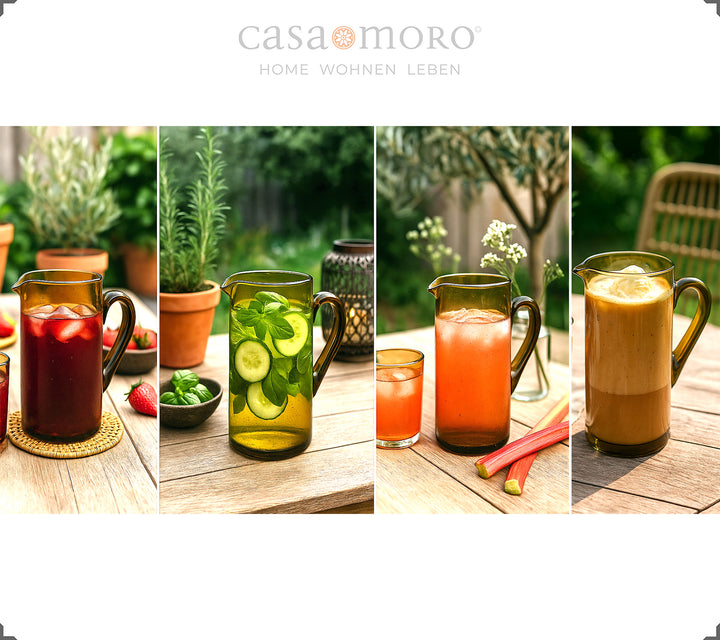 Juice carafe – bright yellow-brown and harmonious lines